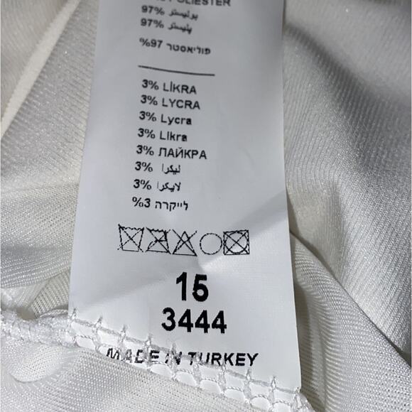 La Patean White With Blue Flowers Dress - Picture 8 of 14